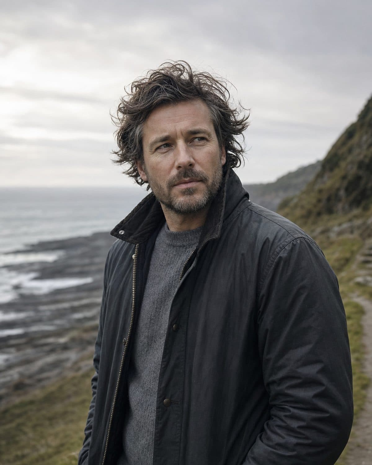 Caleb Ashworth, partner for the Vellan Coast at Velora Properties, photographed outdoors in overcast coastal light.