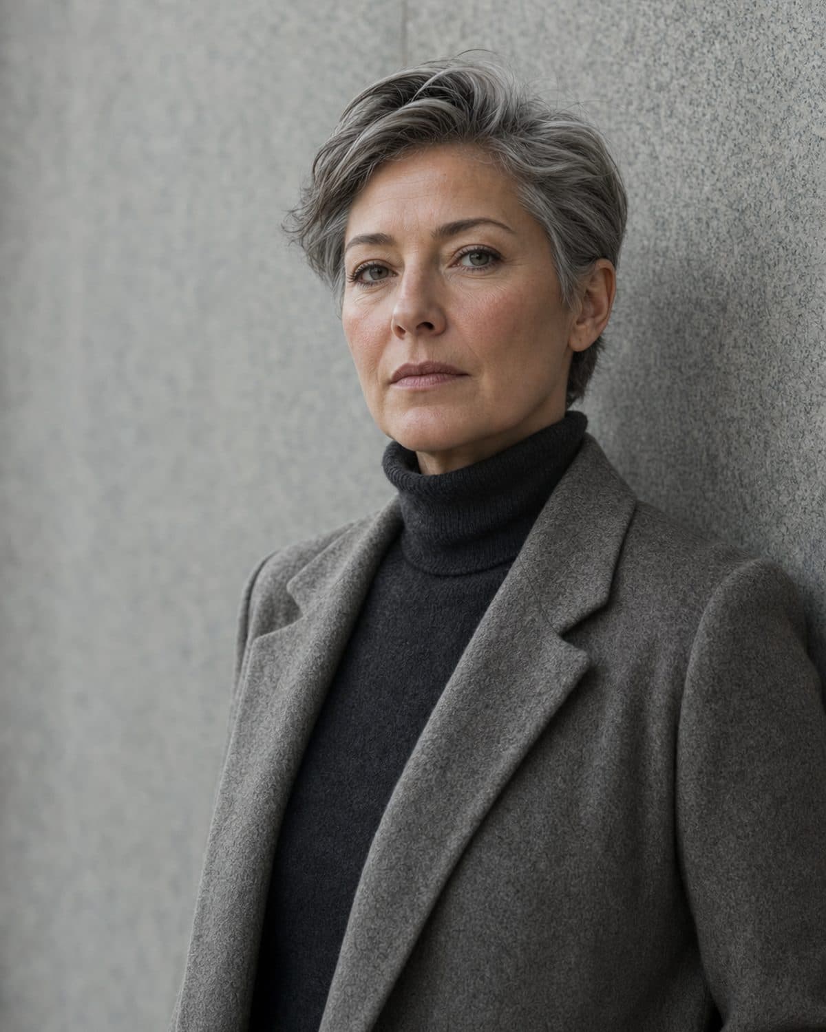 Marisa Ellory, founding partner at Velora Properties, photographed in natural window light against a plain stone wall.